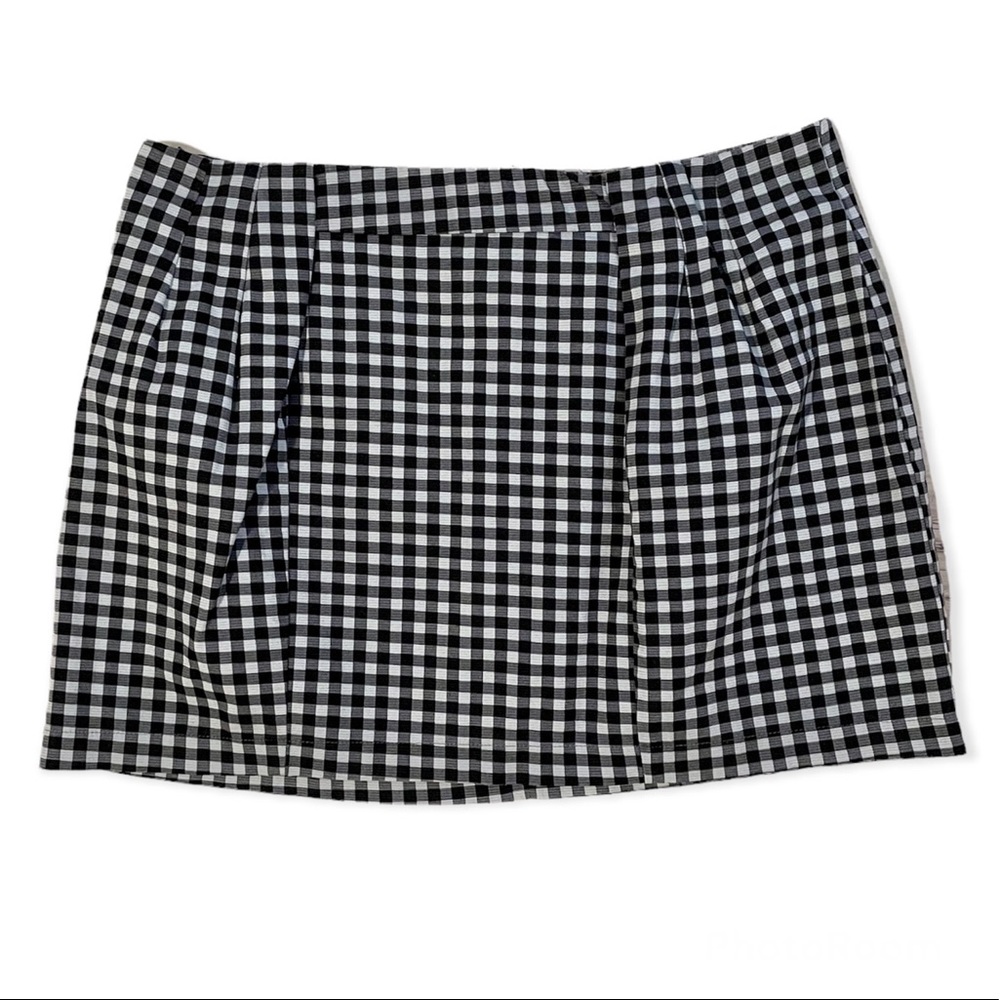 Zara Trafaluc mini skirt gingham preppy size L